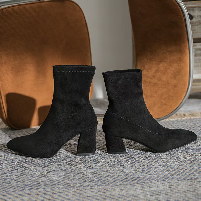 Designer Famous Short Tube Zipper Open Singer Booties Mujer Square Toe Cozy Ck Snow Boots For Women
