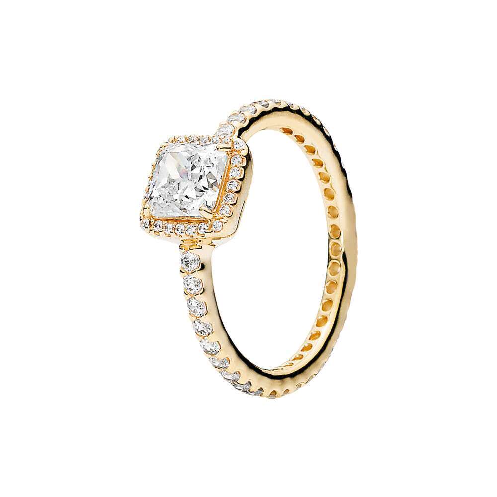 fashion 925 Sterling Silver Rose Gold Elevated Heart Crown Solitaire Sparking Clear Zircon CZ Ring For Women Wedding Jewelry Designer Ring Gift Wholes