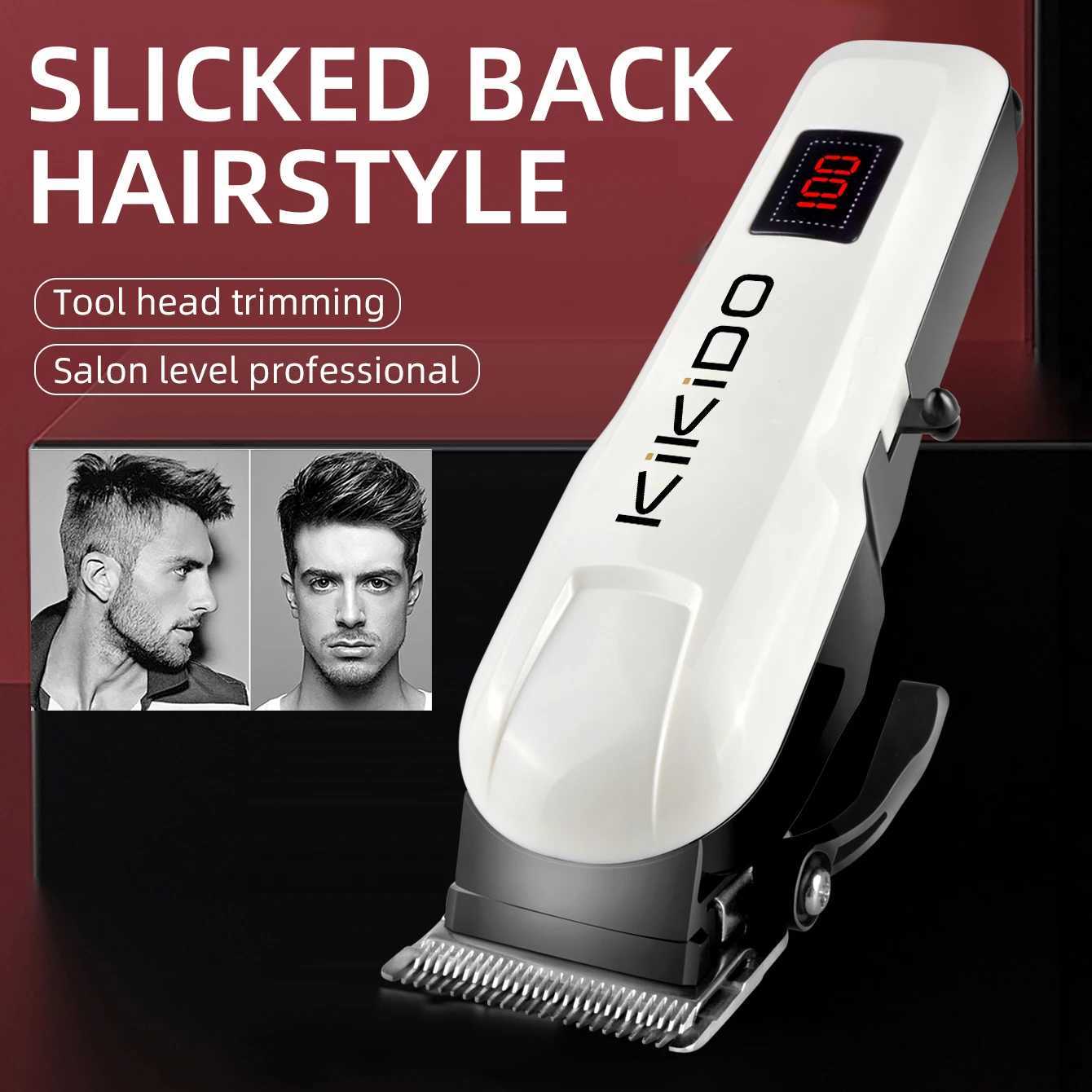 KIKIDO Professional Barber Hair Clippers Rechargeable Cordless Electric Hair Trimmer Hair Cutting Machine Men Hair CutterXJ241015