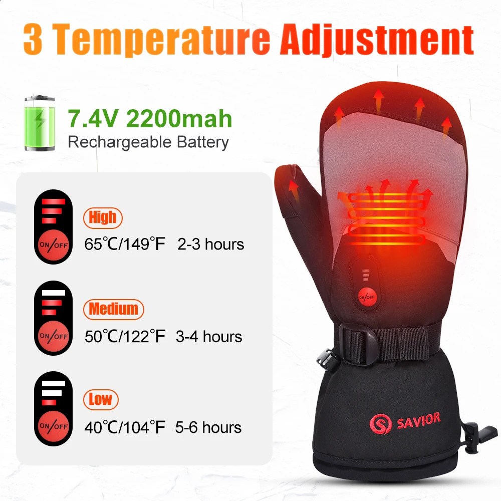 gloves with rechargeable batteries suitable for women men skiing motorcycles gloves and hand warmers 241014