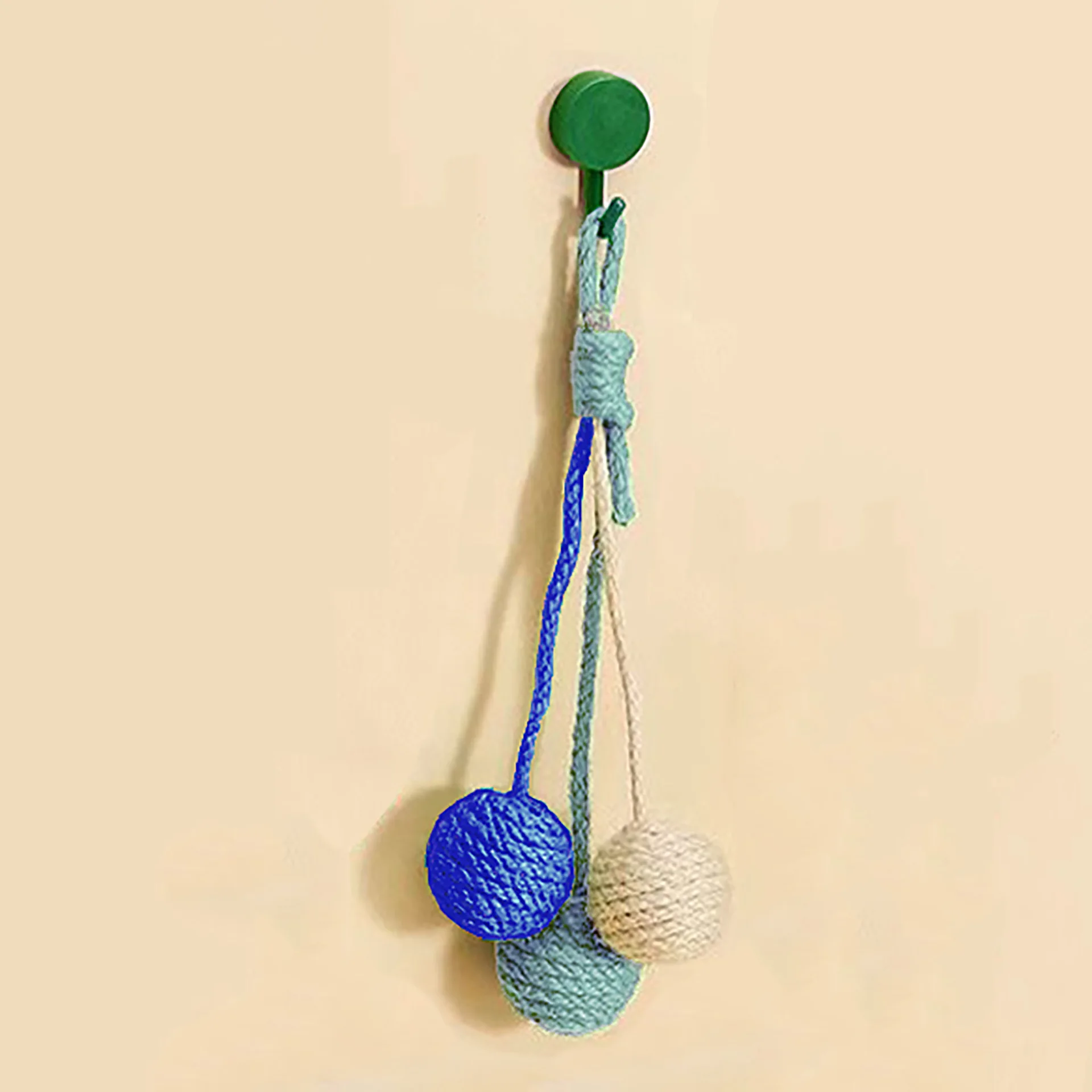 New Pet Cat Hanging Sisal Ball Bite-resistant Wear-resistant Rope Pet Supplies for Relieve Boredom Chewing Interactive Toy