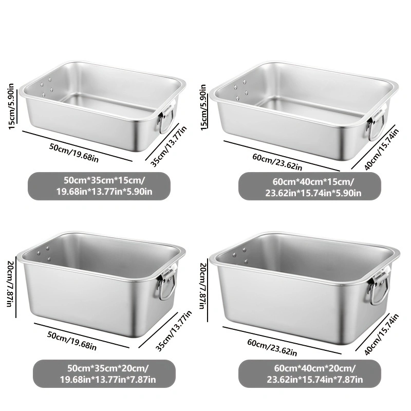 Large Litter Tray With Handles Durable Stainless Steel Litter Box Spacious Low Entry Design For Easy Access To Pet Accessories