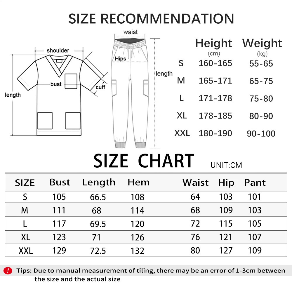 Scrubs Uniform Suit Short Sleeve Fashion Topjogger Pants Set Nursing Uniform Women Multicolor Pet Doctor Scrub Workwear 241014