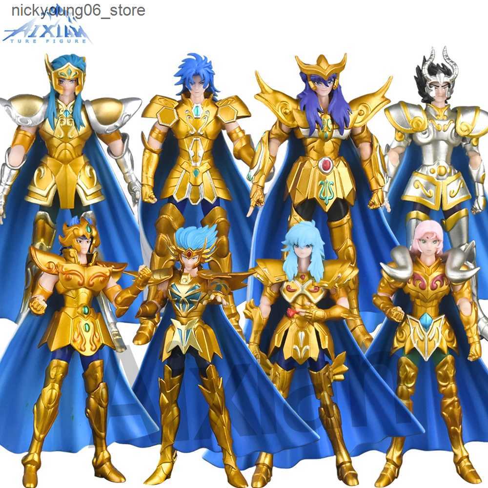 Cartoon Figures Aixlan Saint Seiya Figure 19cm Phoenix Ikki Hyoga Seiya Shiryu PVC Action Picture Amine Birthday Gift Group Picture L240910