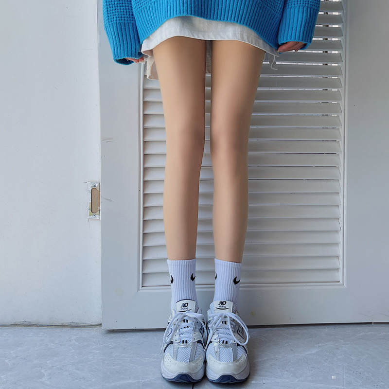 2025 New Double Layer Stocking Naked Leg Artifact Autumn Winter Women fashion s Naked Sensation Thick Velvet and Flesh Pantyhose Spring Fake Transluce