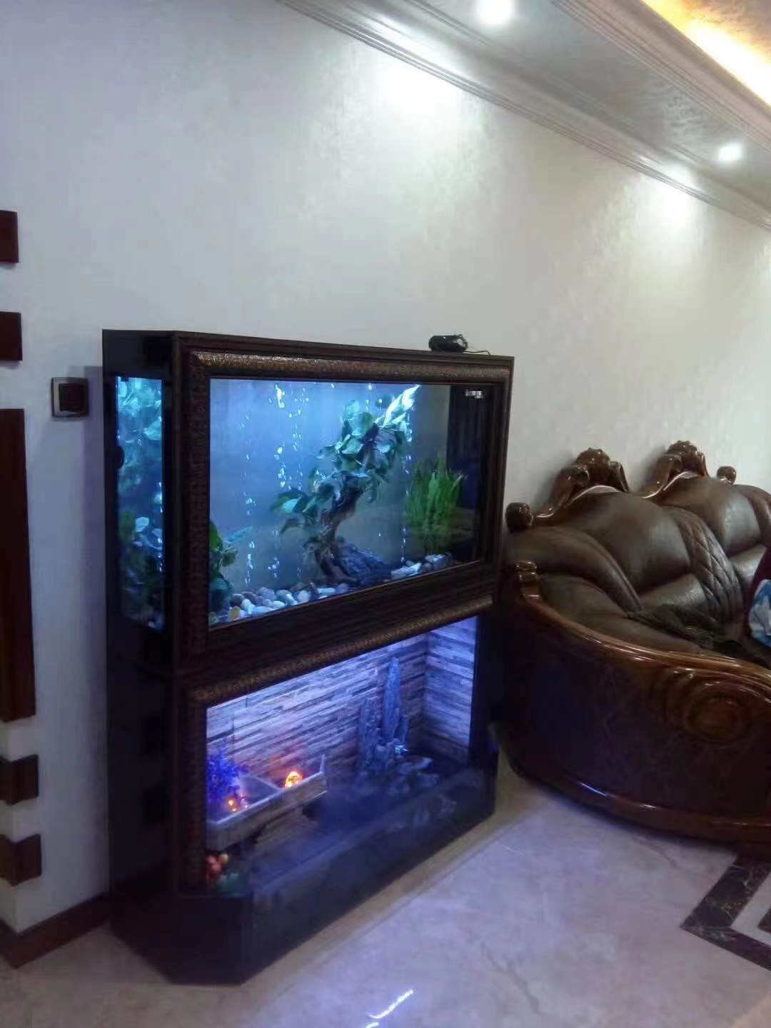 Processing Custom Ultra-white Glass Acrylic Plastic Living Room Customized Spot Goldfish Tank