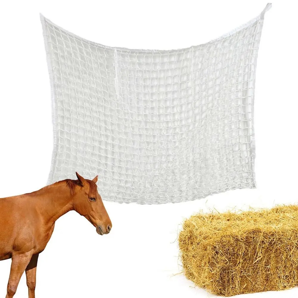 Nylon Haylage Net Durable Horse Care Products Nylon Hung Portable Hay Feeder Bags For Horse Goat Straw Bag Hanging Feed Net Bag