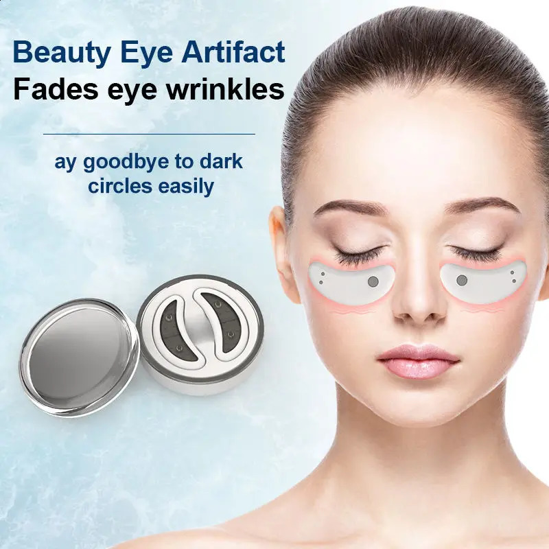 Led Red Light Eye Care Therapy Ems Massager With Gel Patch For Treatment Under Eye Wrinkle 241015