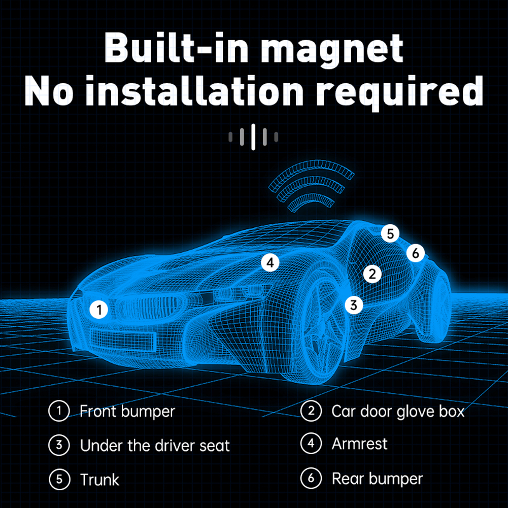 GF10 Intelligent Car GPS Locator Elderly Kids Pets Anti-Lost Strong Locator APP Control Global Real-time Positioning Device