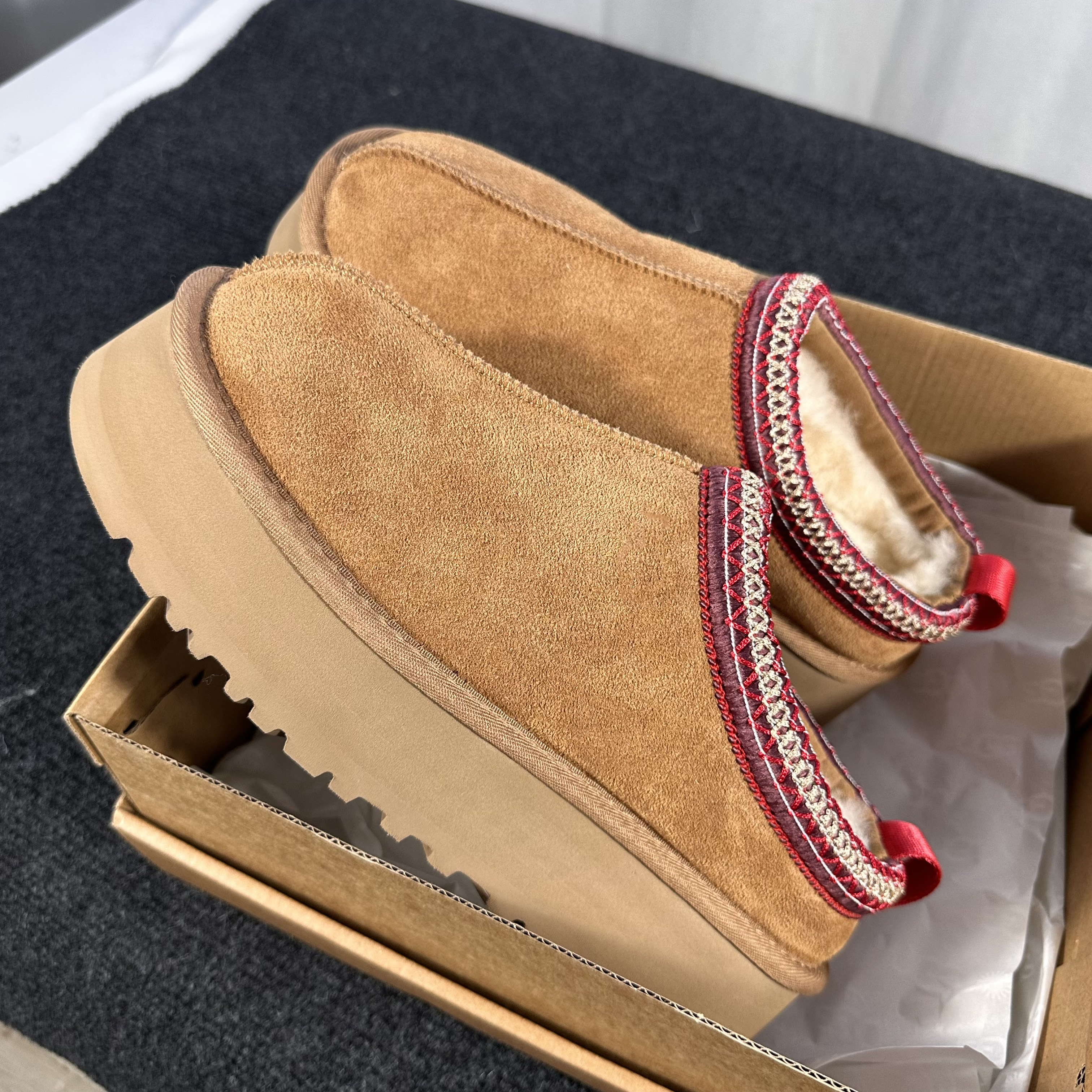 uggsslip Free shipping fur Slippers tasman tazz designer Classic wool winter uggsbootsmini slides australia snow Plush Rubber classic non slip women uggstasman