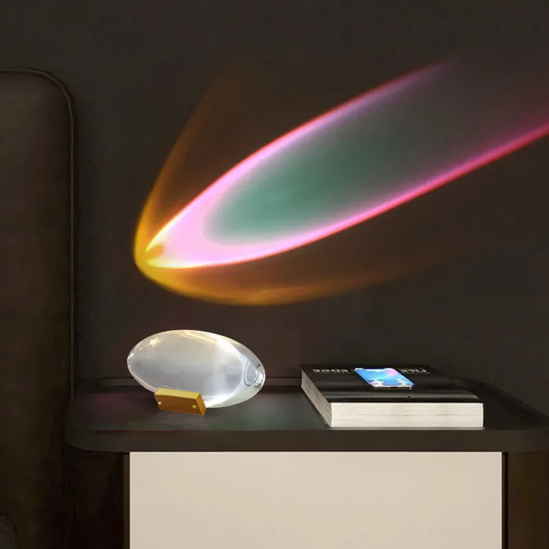 Italian Designer Table Lamp Led Crystal Eye Of The Sky Bedside Table Lamps For Living Bedroom Decor Light Night Projector Gift