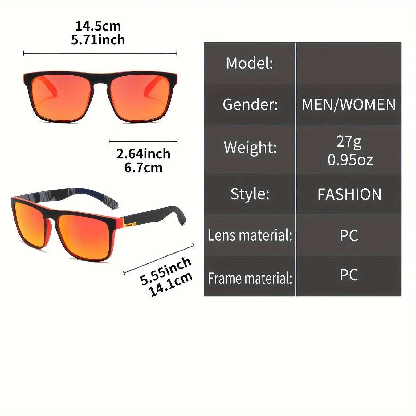 2PCS Polarized Couple Glass Set Fishing UV Protective Glasses Perfect for Outdoor Sports Travel Driving Sunglasses W241015