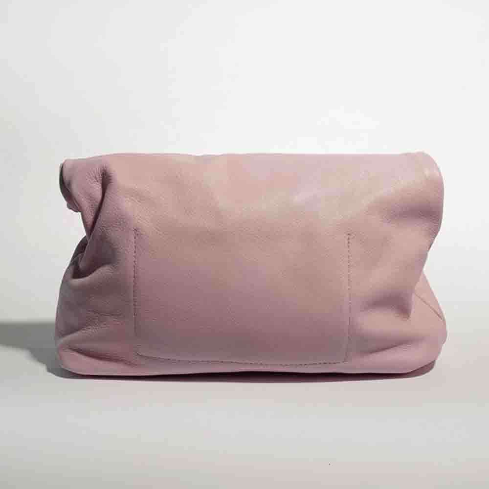 Minimalism Style Cowhide Leather Clutch For Women Calfskin Daily Folding Soft Hand Holding Bag 2023
