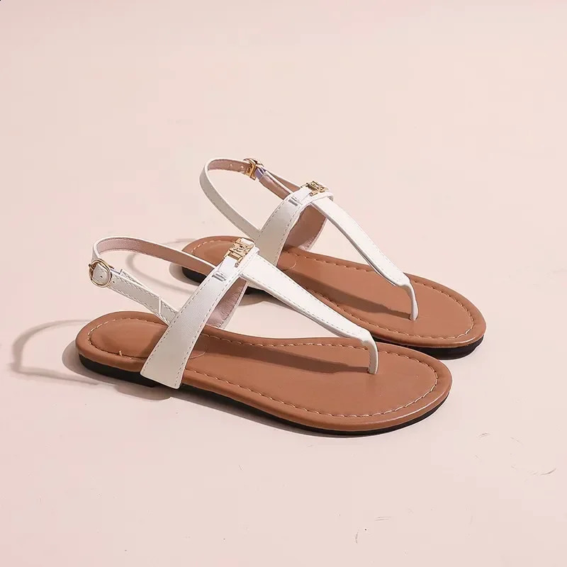 Womens Shoes Thong Womens Sandals Fashion Daily Sandals Women Buckle Strap Flat with Outdoor Open Toe Female Shoes 241015