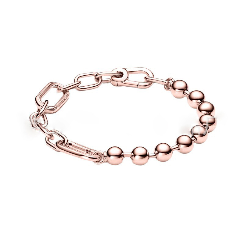 Luxury Designer ME Chain Beads Bracelets Women Authentic s925 Sterling Silver Charms Bracelet Birthday Christmas Gifts Jewelry BR119