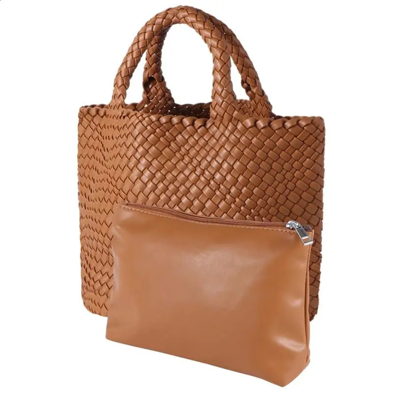 Fashionable womens vegan leather handbag with wallet handmade beach 241014