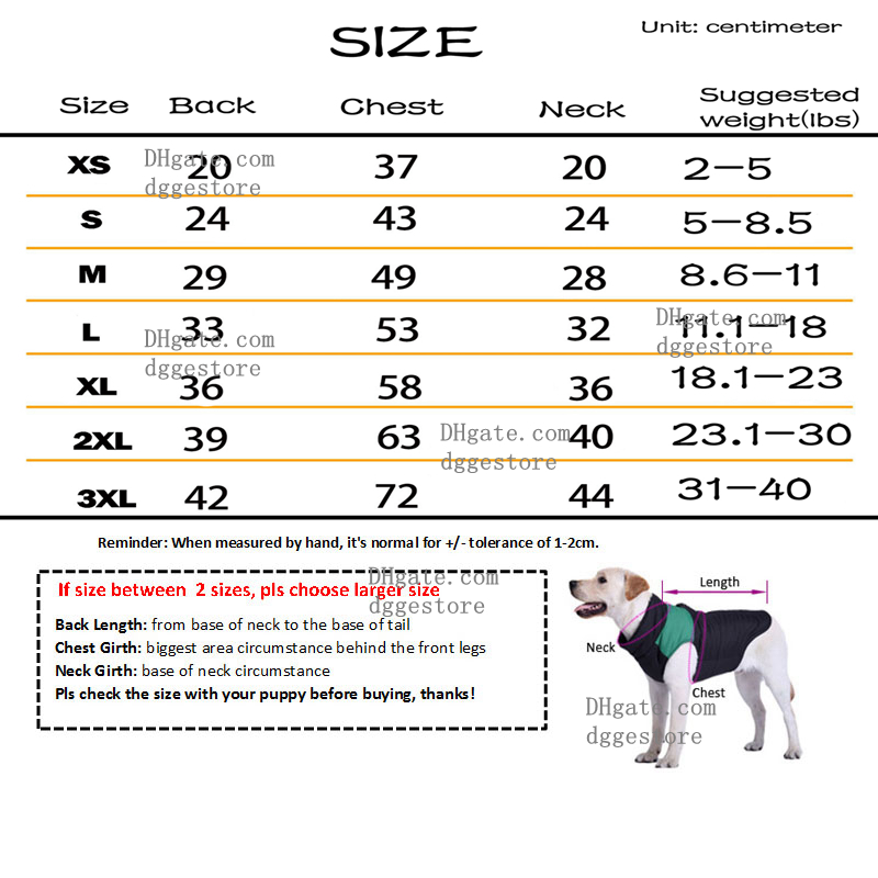 The Dog Face Dog Jacket Designer Dog Clothes Luxury Waterproof Dog Winter Coats, Cold Weather Dog Apparel with Zipper Closure for Small Medium Dogs Gr