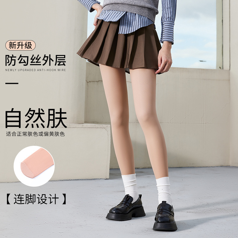 new designer double layer bare leg artifact women s winter tight pants plush fashion thick stockings natural nude feeling spring and autumn flesh colo