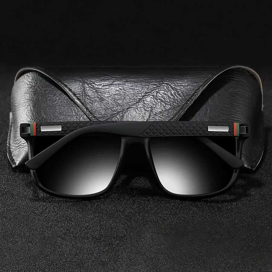 Fashionable retro square polarized sunglasses for men and women luxury brand designers for men sunglasses for driving fishing UV400 glasses for men W2
