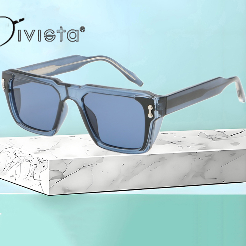 Square Sunglasses Men Cool Steampunk Thick Big Oversized Sun Glasses Mens Extra Large y2k Wrap Around Cyberpunk Futuristic Personalized S40 IVISTA
