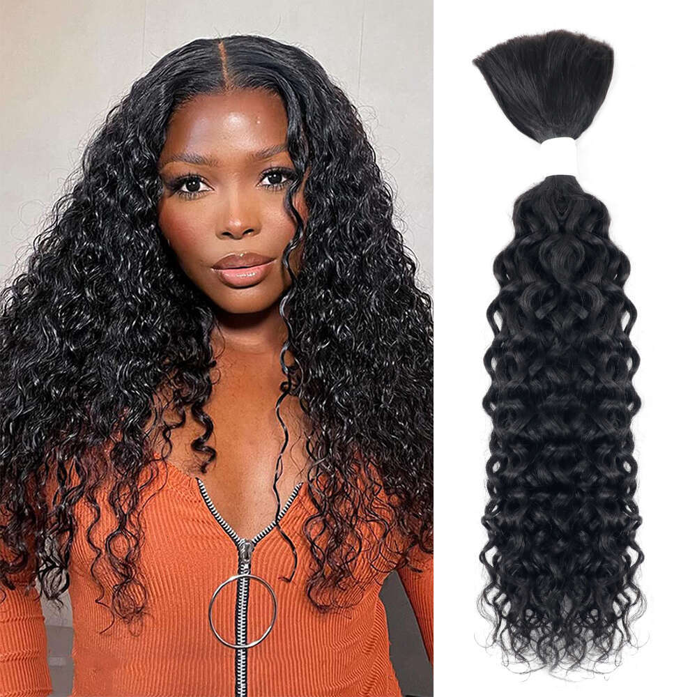 Highlight #27 Water Wave Bulk For Braiding 99J P1B/30 #4/27/4 Colored 100% Human Hair Extensions Natural Color