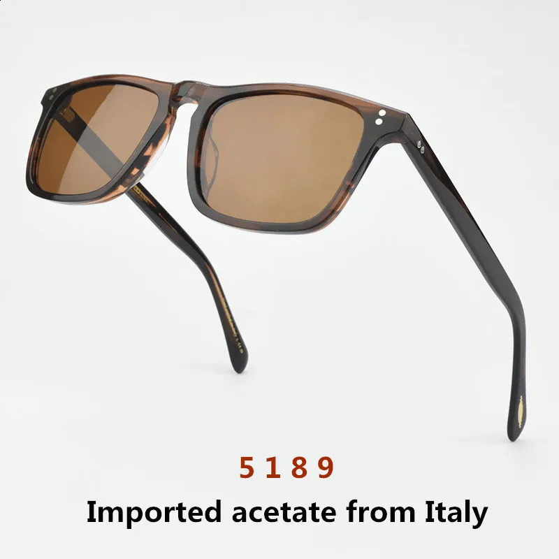 Retro acetate high quality sunglasses personality men women vintage classic square 5189 sun glasses outdoor driving sunglass 241007