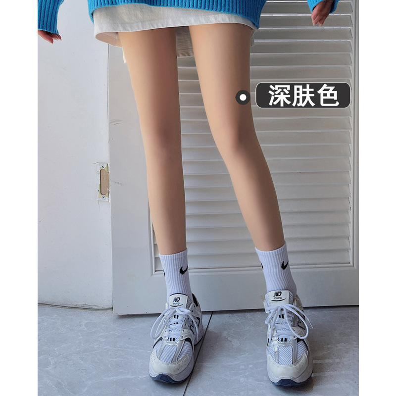 2025 New Double Layer Stocking Naked Leg Artifact Autumn Winter Women fashion s Naked Sensation Thick Velvet and Flesh Pantyhose Spring Fake Transluce