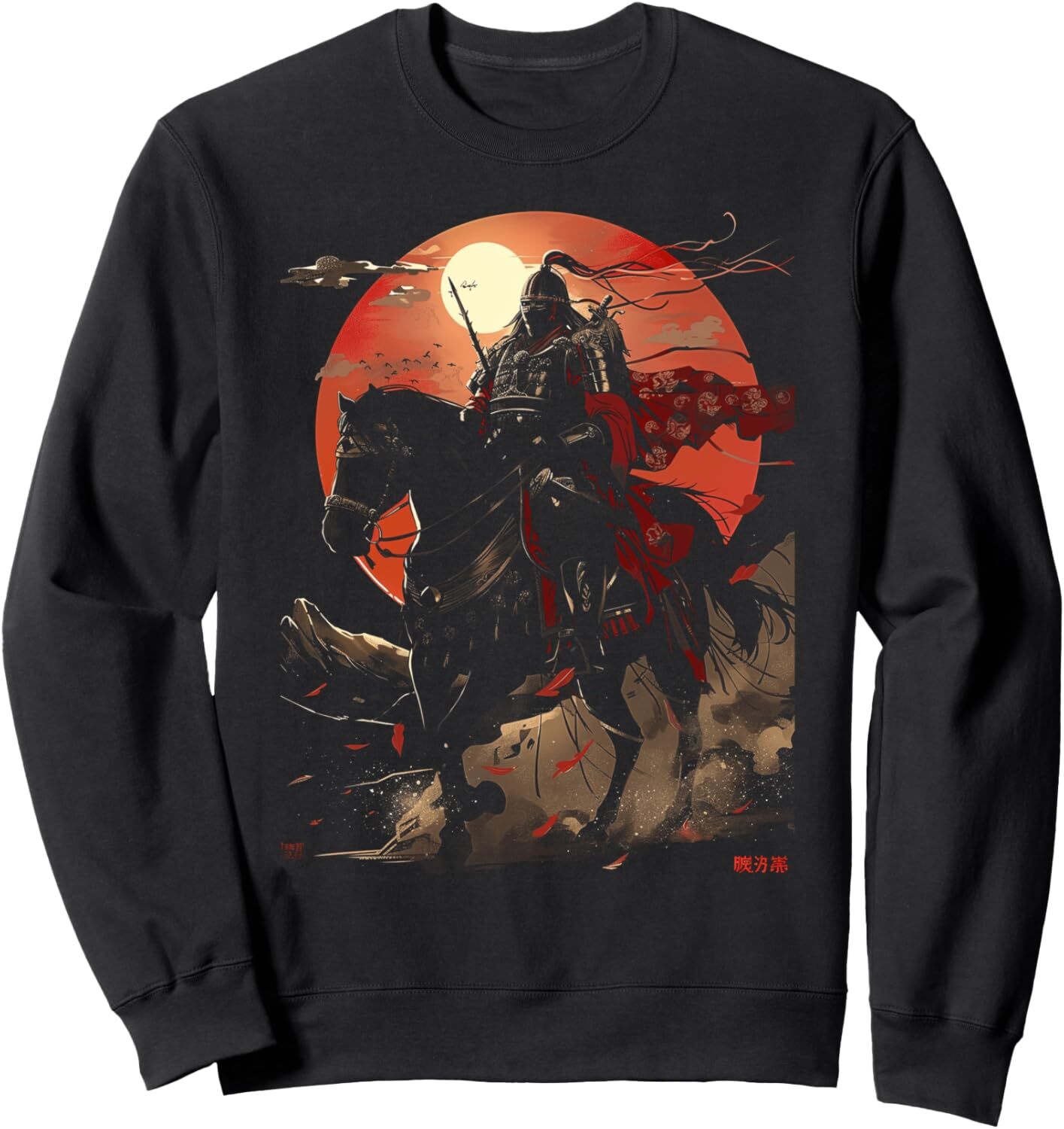 Long Sleeve Shirts for Men sweatshirt Samurai Warrior Striking Pose Epic Battle Art Print Sweatshirt T shirt Tee Streetwear Casual tops clothes