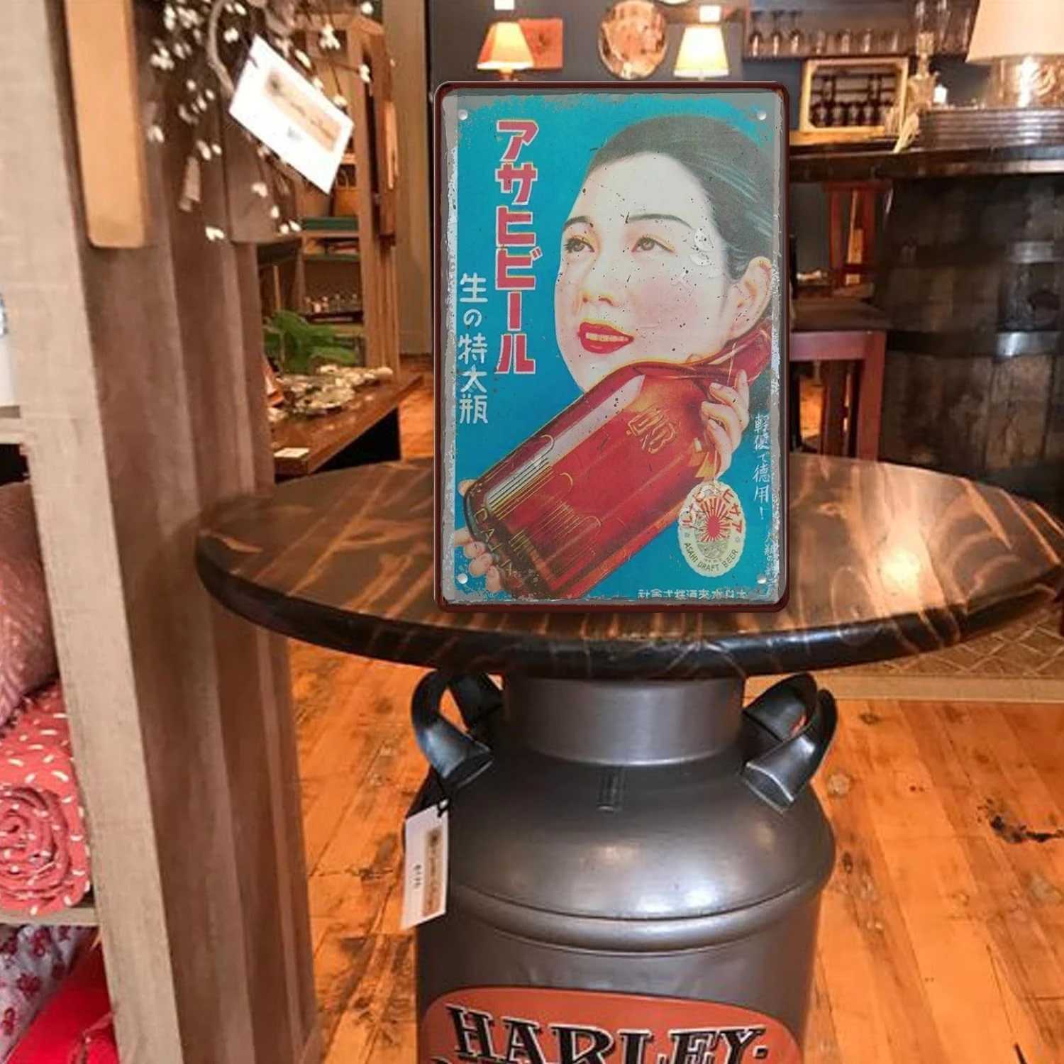 Retro Japanese Drinks and Foods Posters Vintage Metal Tin Signs Decor Beer Orange Juice Soda Metal Plates Wall DecorXJ241010