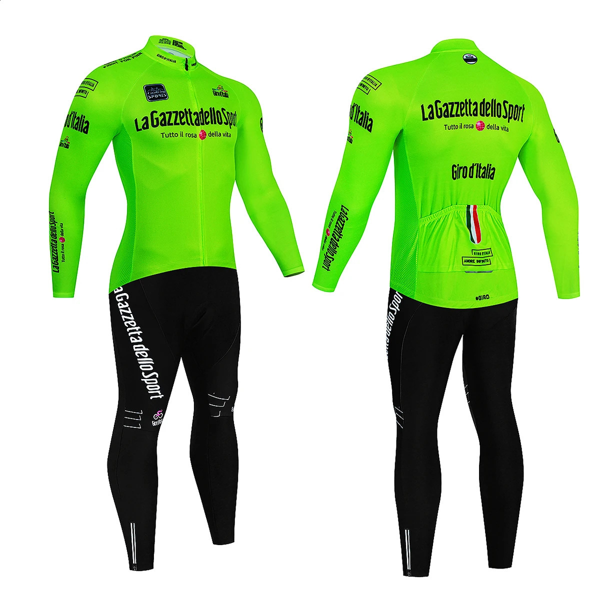 Italian cycling sportswear set mens clothing set long sleeved MTB cycling pants cycling bib Ropa Ciclismo 241009