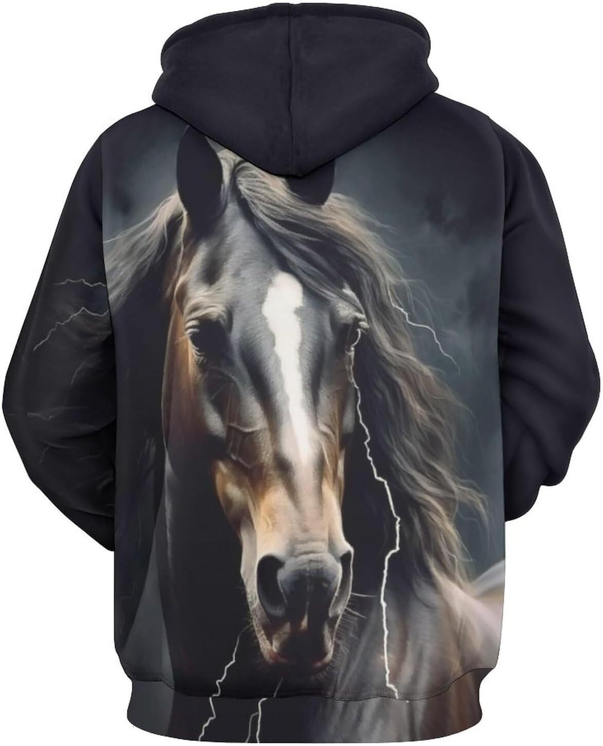 Hoodie for Mens Womens Funny Horse Hoodie Cute Horse Animal Lover Sweatshirt Hoodie Graphic Fashionable and Warm