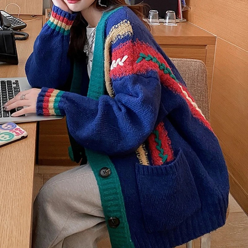 Knitted ugly Christmas sweater knitted mens cardigan sweater vintage cardigan sweater jacket 241007