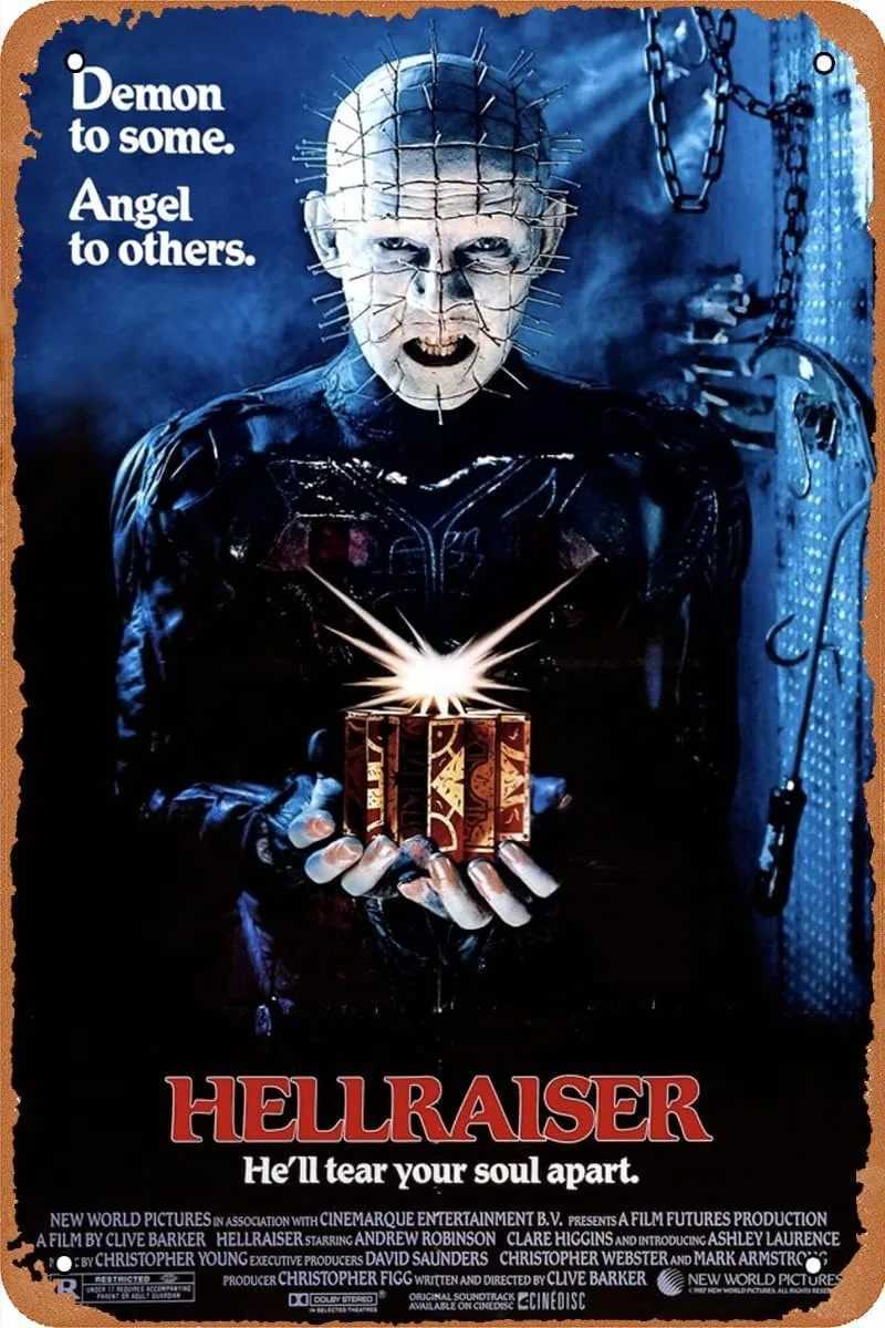 Metal Tin Poster Retro Horror Movie Metal Tin Sign Plaque Poster for Bar Club Wall Decor Retro Home Vintage Wall Plate PendantXJ241010