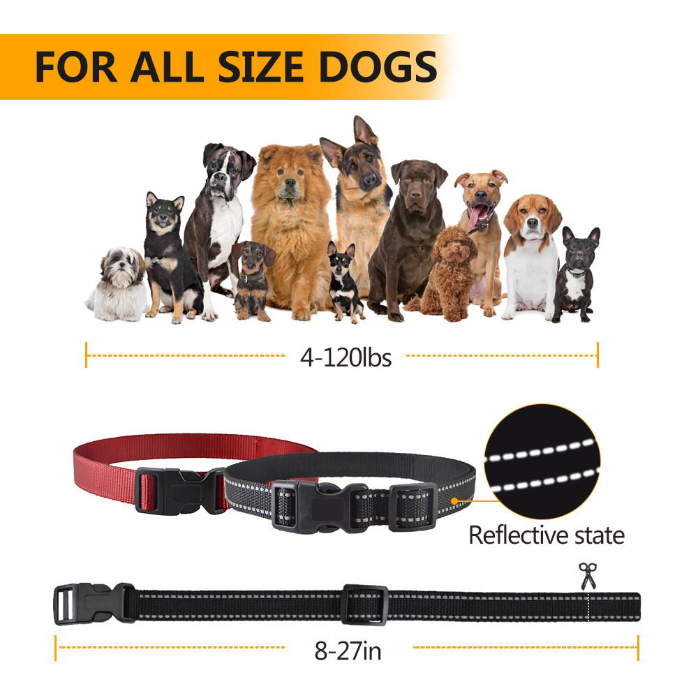 Dog No Shock Remote Dog Training Collar With 0-99 Adjustable Levels Beep Vibration Modes Long Remote Range