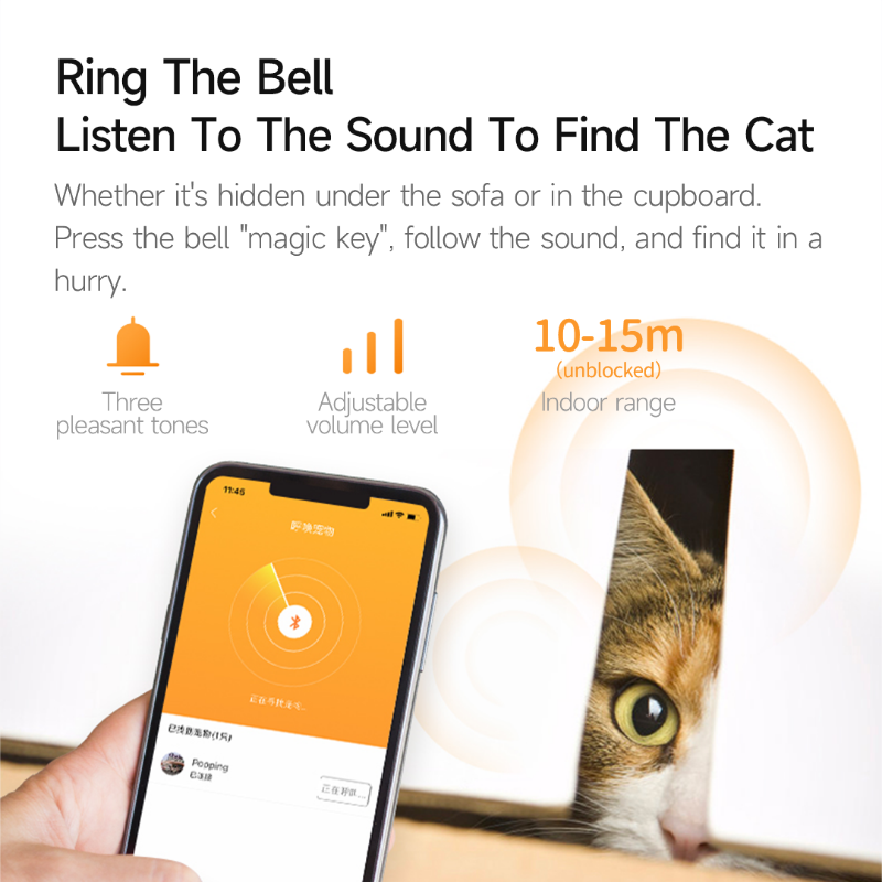 Petkit Smart Pet Collar Sleep/Rest Data Monitoring with Pet Ringtones Pet Nameplate for Small Medium Dogs Cats Work With App