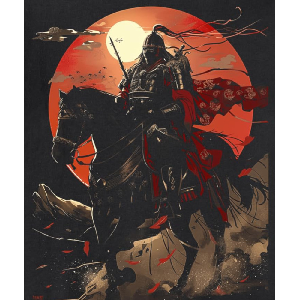 Long Sleeve Shirts for Men sweatshirt Samurai Warrior Striking Pose Epic Battle Art Print Sweatshirt T shirt Tee Streetwear Casual tops clothes