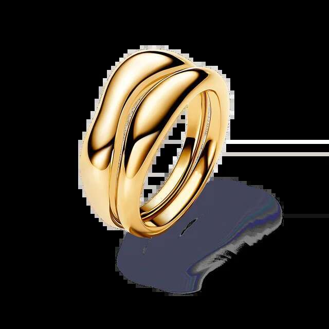 Women's 925 Silver Pearl Open Rings For Women Heart Wedding Irregular Ring With gold plated Fine Jewelry Gift 2024 New Designer Ring Gift Wholesa
