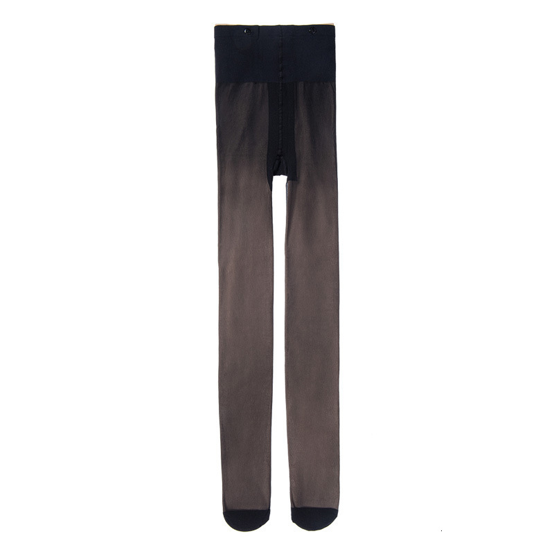 2025 New Designer Women s Winter Pantyhose trend Double layered Translucent Bare Leg Socks Warm Tight Pants with Wool Black Silk Socks