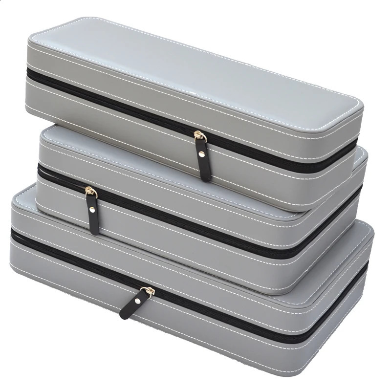 Organizer of the 6/10/12 girls portable watch storage box for featuring a classic style multifunctional watch display box with zipper 241011 - view 6