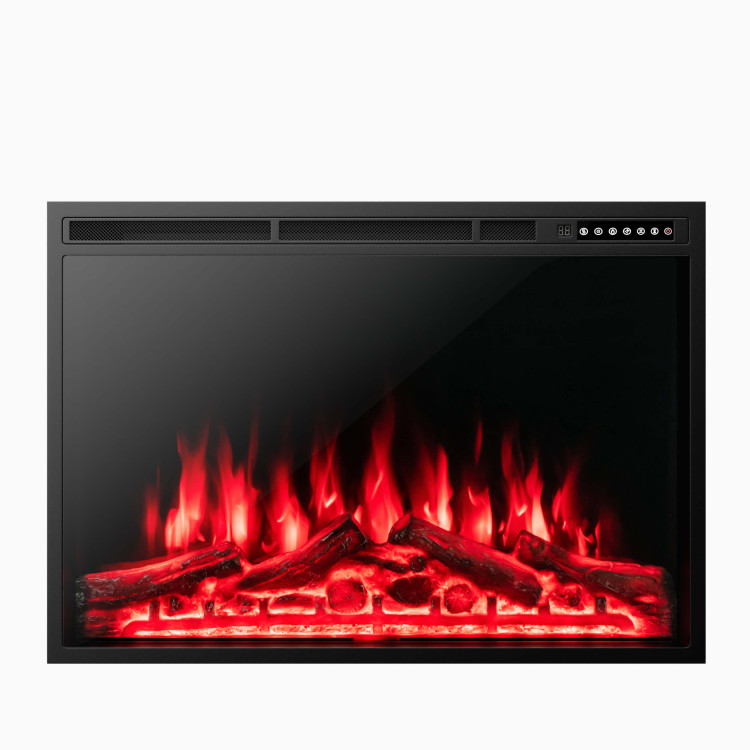Adjustable Electric Flame Fireplace Insert for Walls - 34/37 inch Size