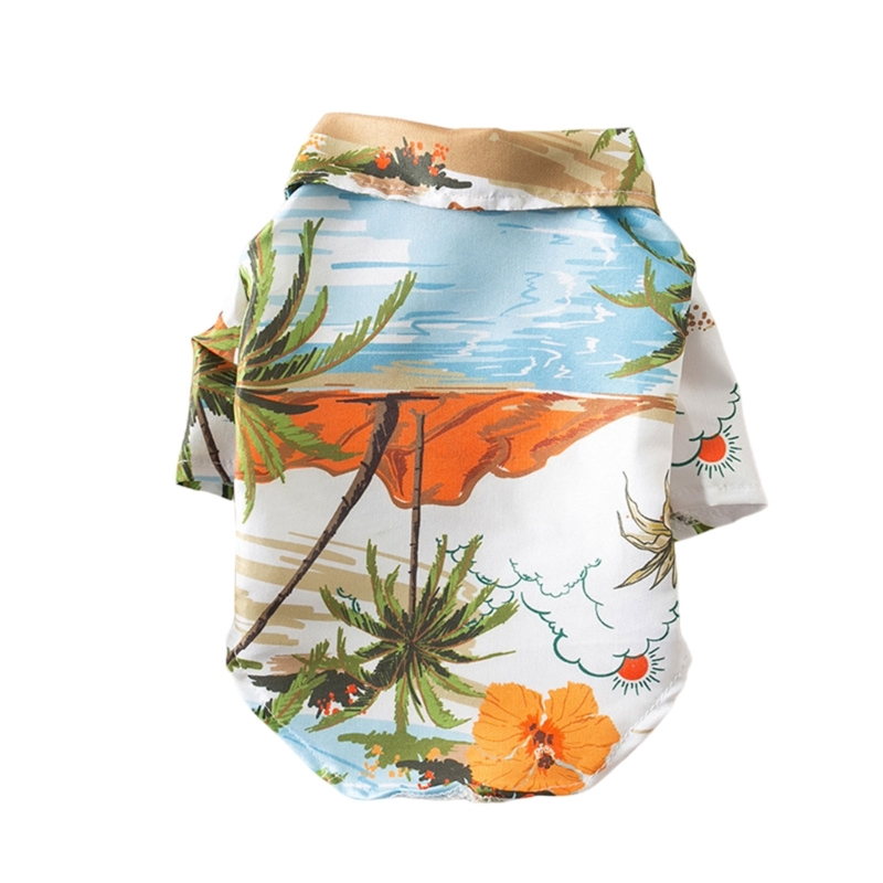 Hawaiians Dog Shirt Summer Dog Shirts Beach Puppy Shirt Dog Summer T-Shirt Beach Dog Shirts Cool Dog Clothes