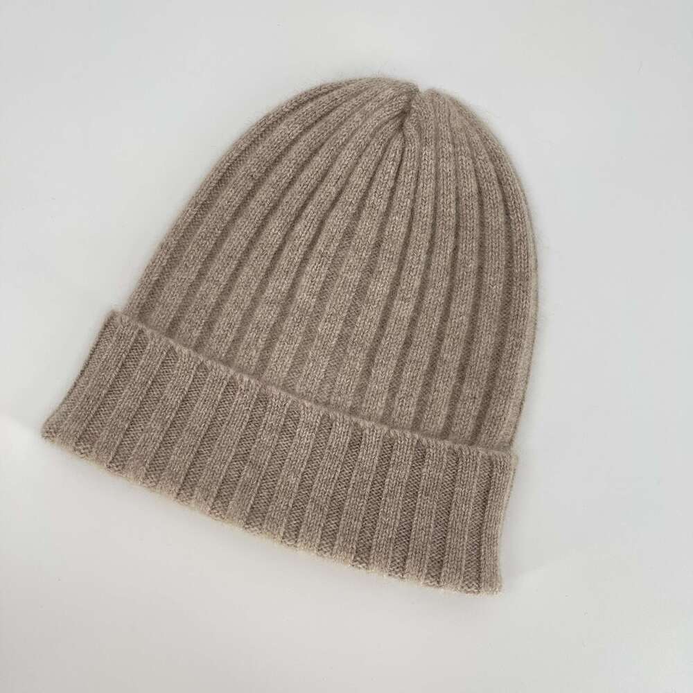 Beanie for 100% Inner Men Cashmere Mongolia Winter Knitted bonnet beanie Wholesale Rib