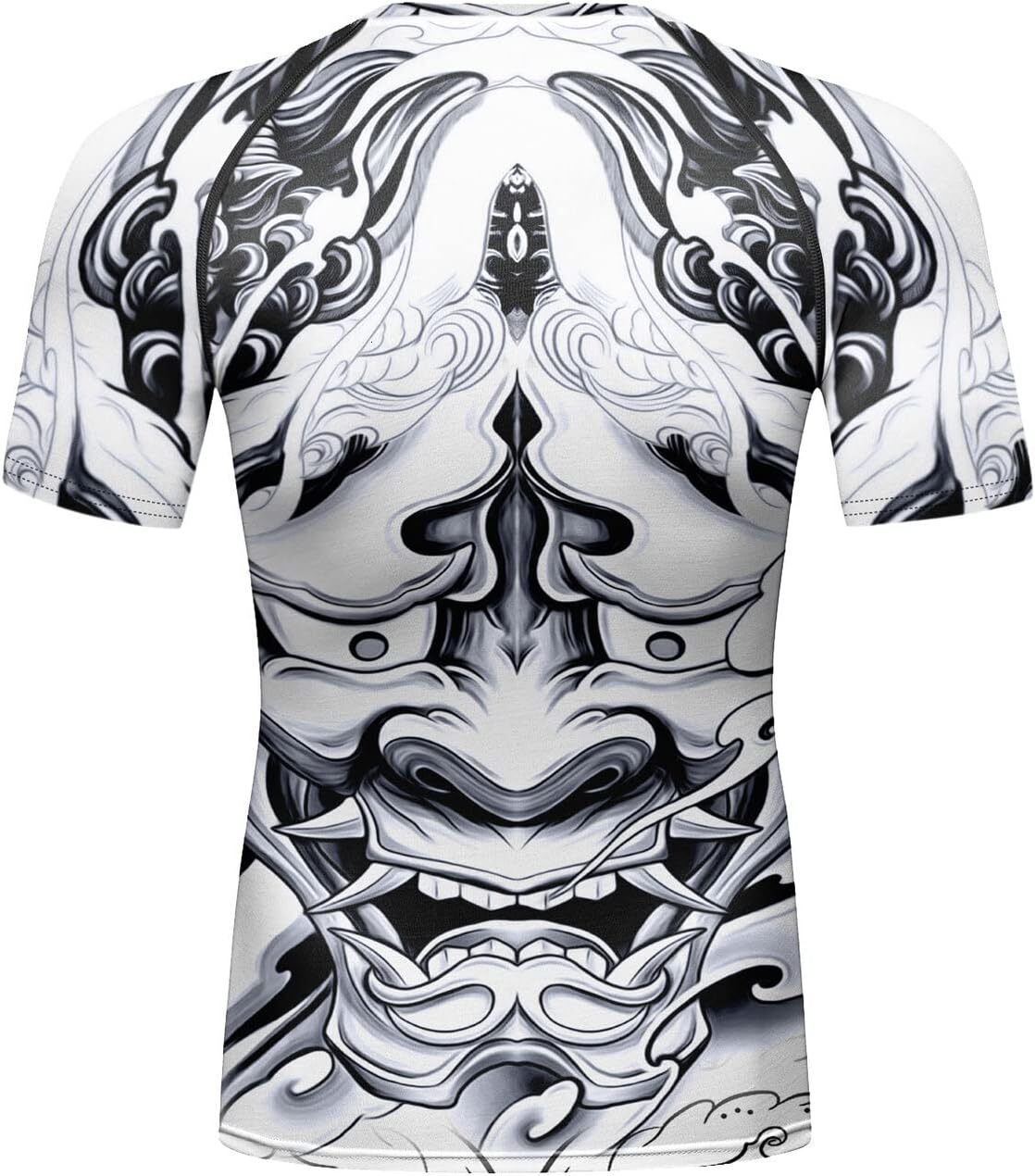 Men's T-shirt Men's 3D digital print short sleeve Prajna T-shirt Outdoor running Yoga fitness men's tight T-shirt casual top summer wea