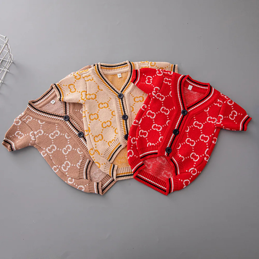 Outdoor Coats for Dog Designer Dog Clothes Pet Sweater Winter Warm Knitted Weather Pets cb9