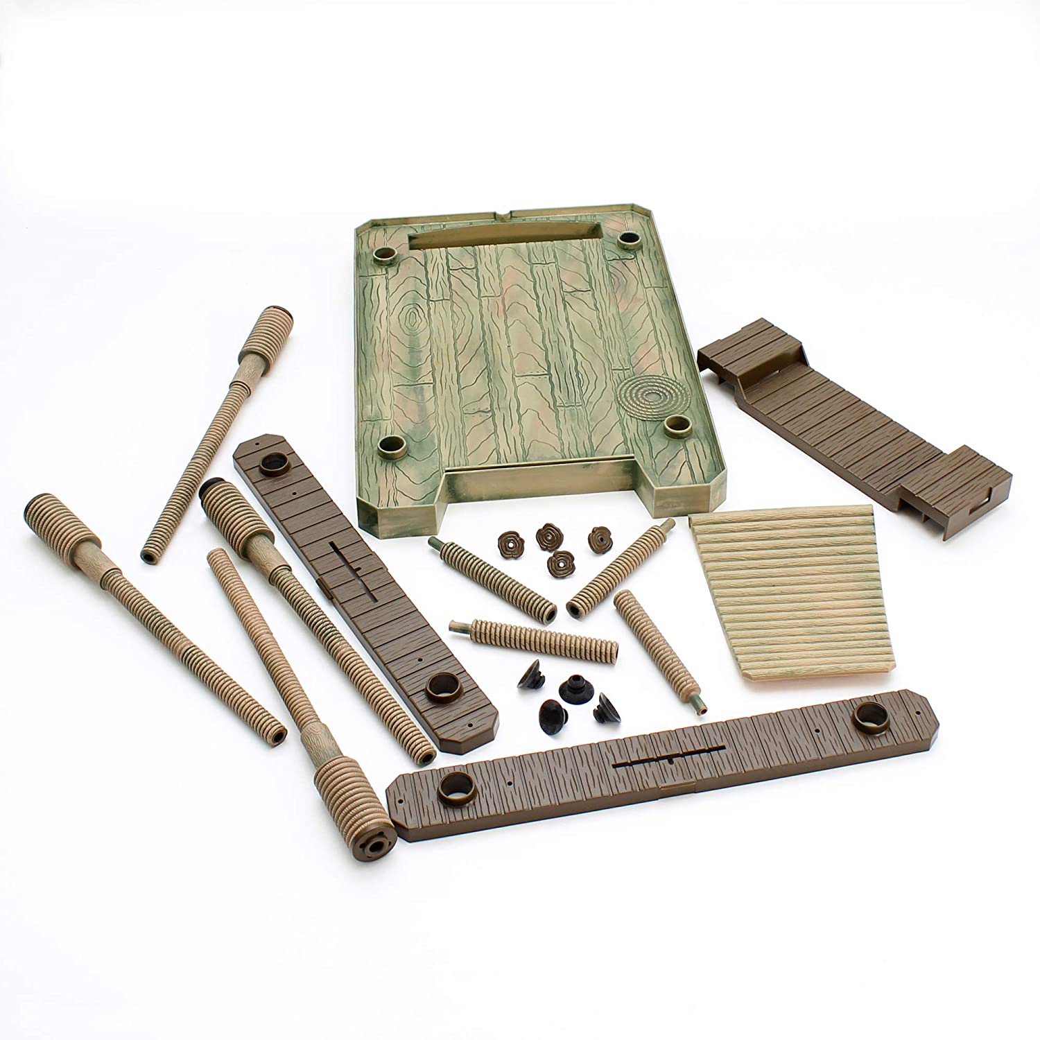 Turtle Floating Platform Decorative Reptile Pier Floating Basking Platform with Ramp Ladder