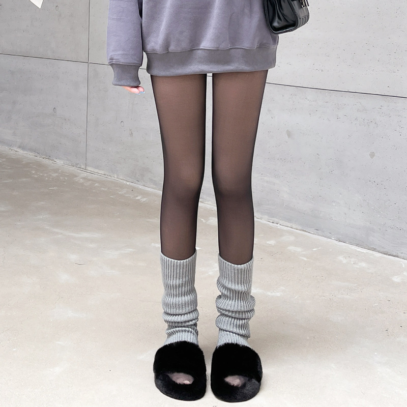 2025 New Double Layer Stocking Naked Leg Artifact Autumn Winter Women fashion s Naked Sensation Thick Velvet and Flesh Pantyhose Spring Fake Transluce