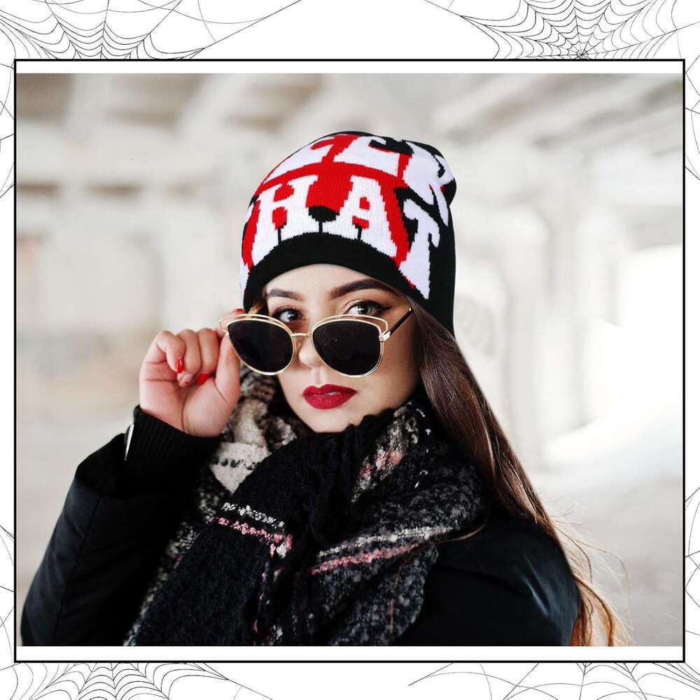 4 Pcs hat Ramede bonnet Double Side Graphic Acrylic Knitted Hat Beanie for Women Men yes Accessories