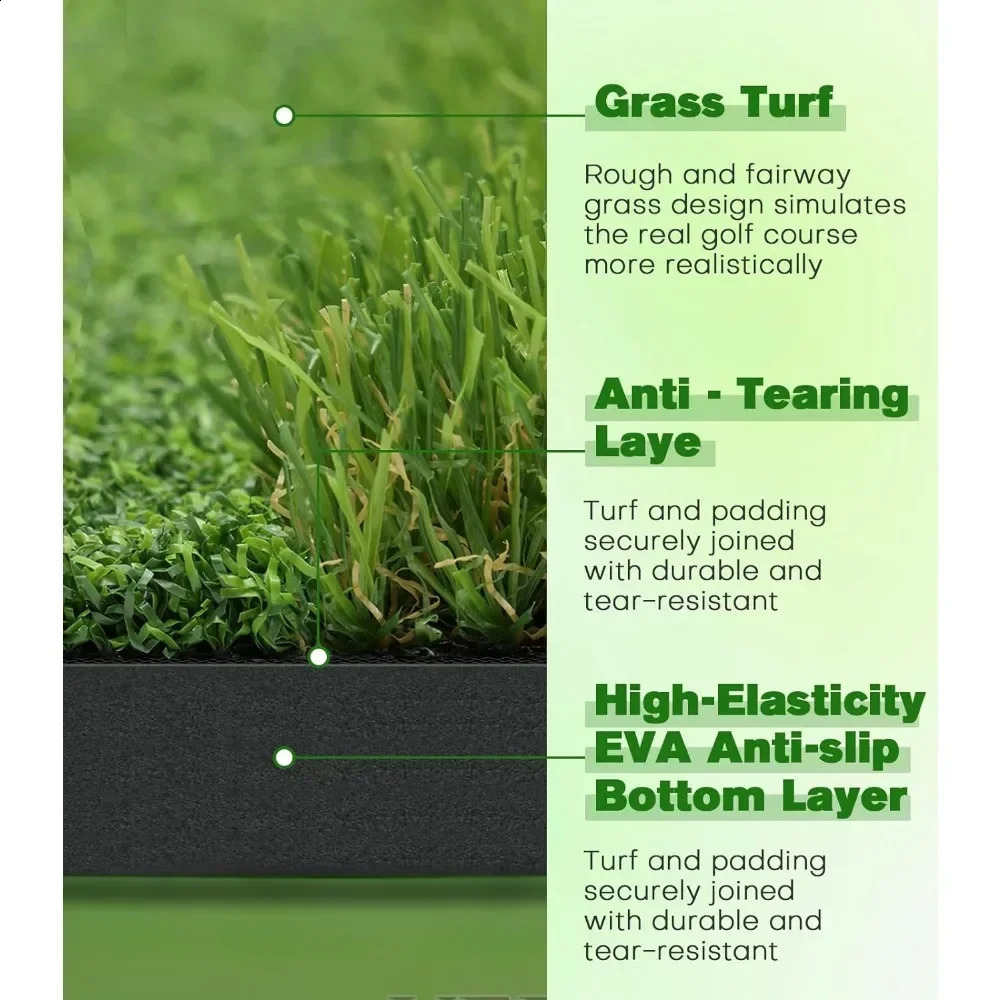 Garage artificial turf golf course mat 5x4 feet thick electronic shaped hitting garden decoration base lawn 241014