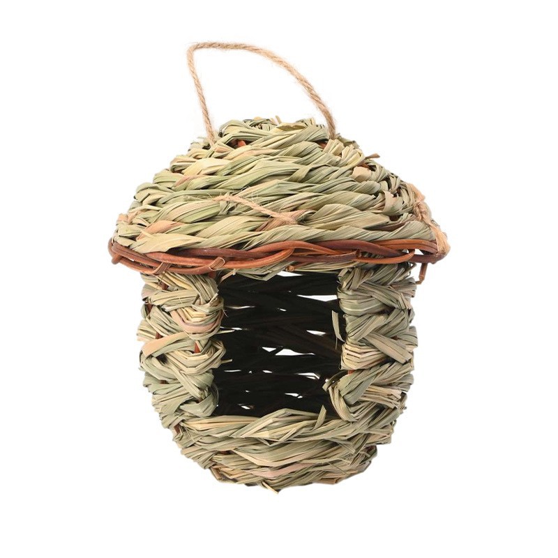 Hand Woven Bird'S Nest Gardening Decoration Bird'S Nest Outdoor Grass Bird Cage