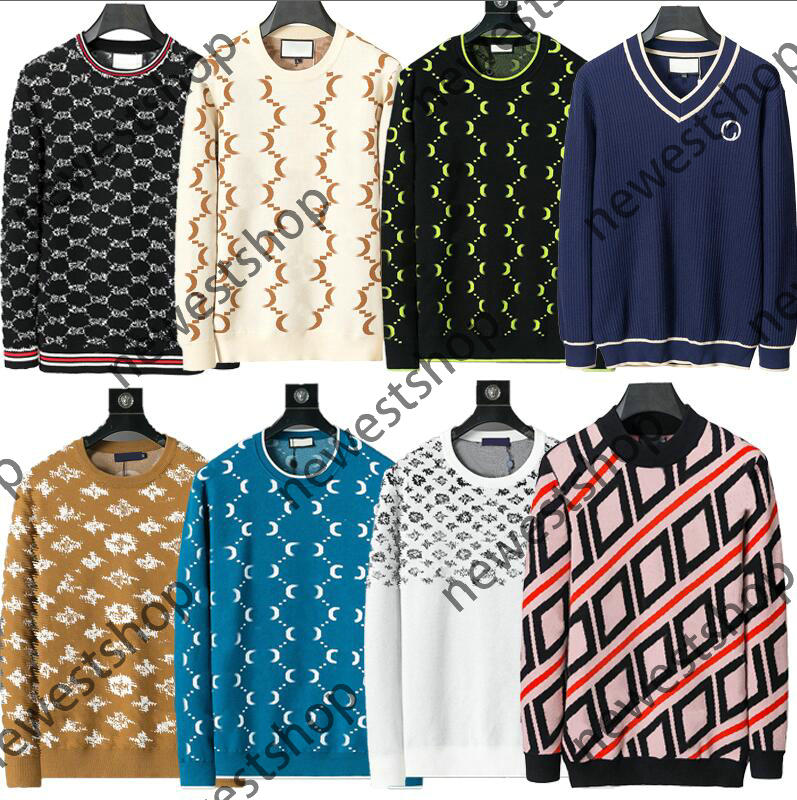 designer luxury mens sweaters clothing pullover slim fit knit casual geometry patchwork letter print sweater autumn womens fashion woollen woolly jumper mix color